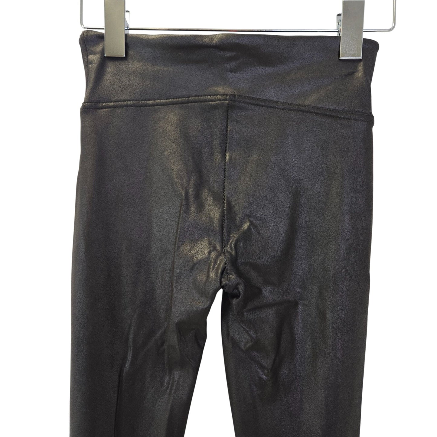 Spanx Faux Leather Side Racing Stripe Leggings Size XS