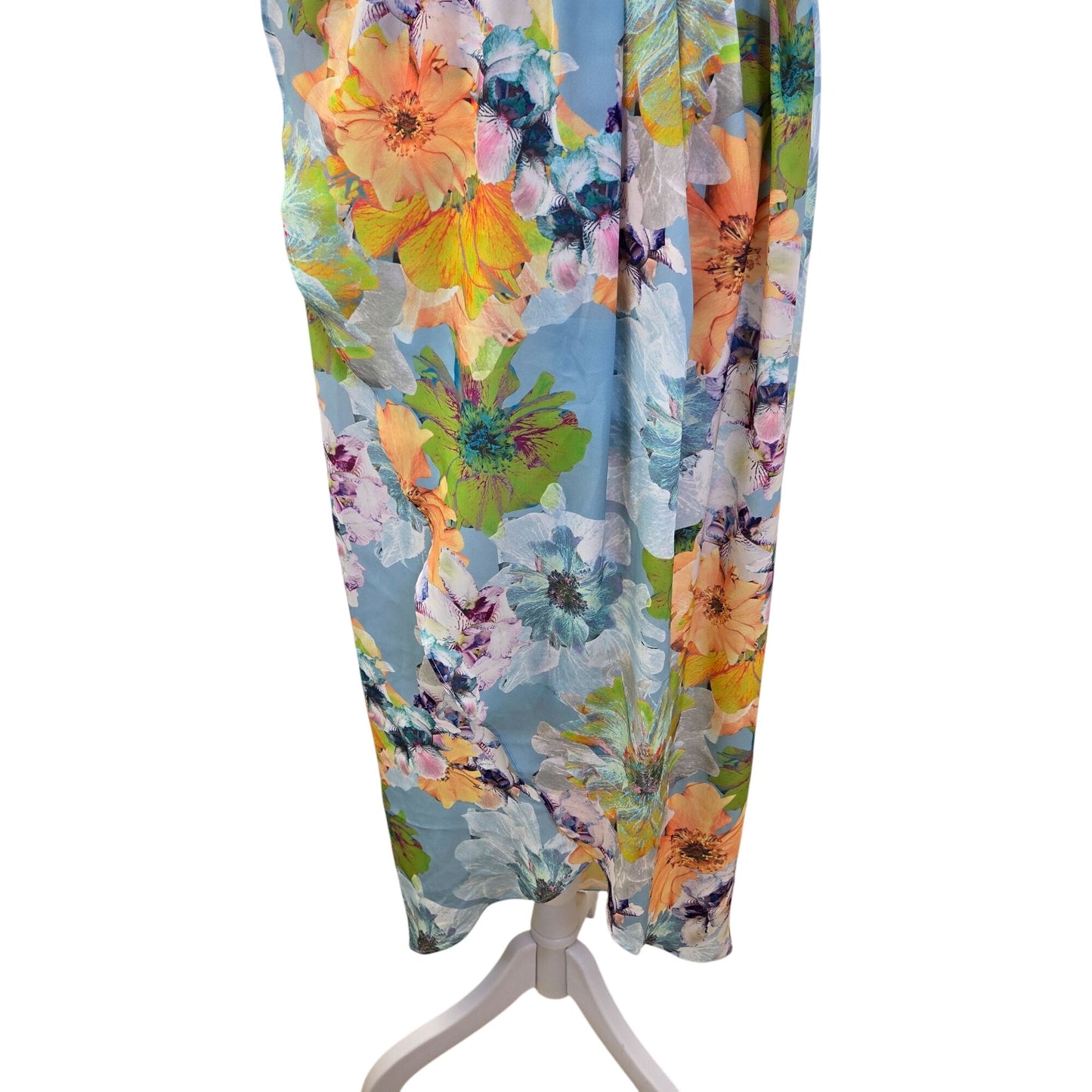 NWT Amanda U. Floral Faux Wrap Skirt Hi-Low Sundress Size Medium