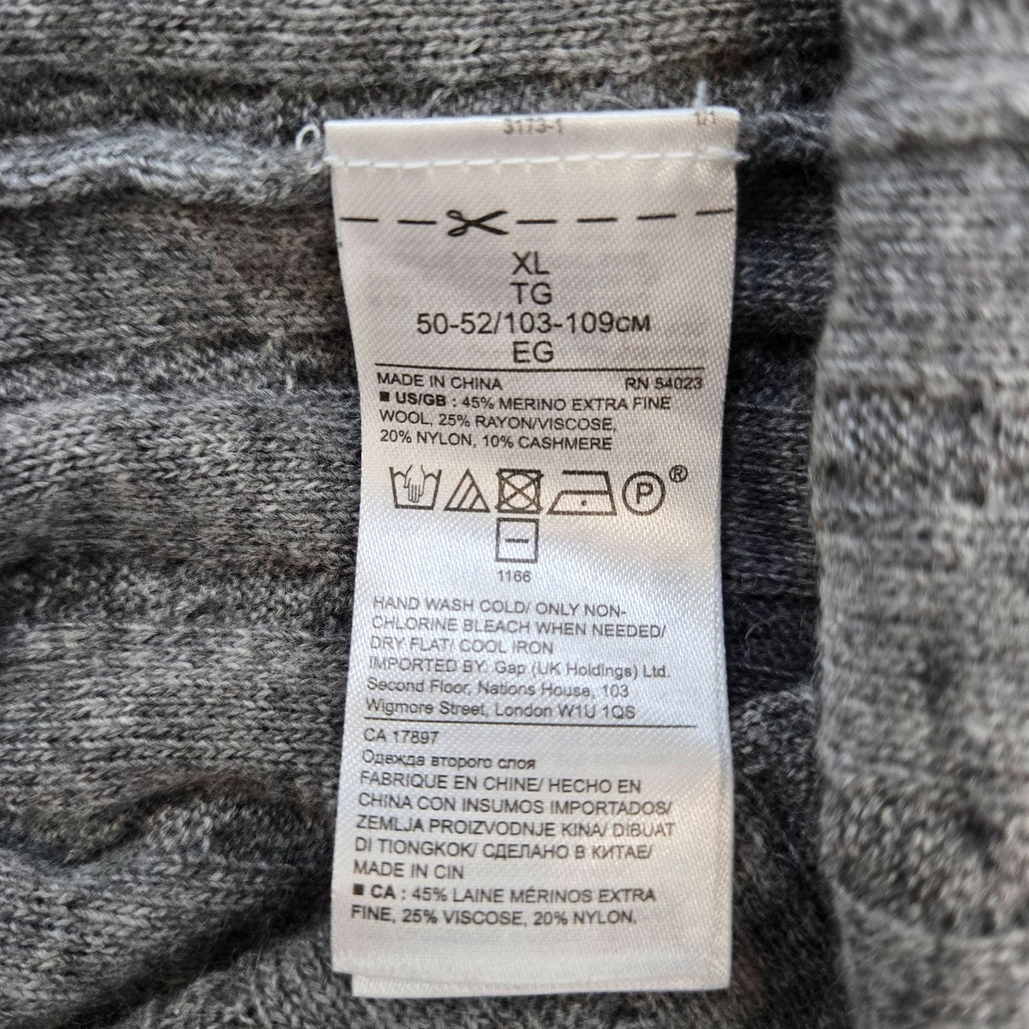 Banana Republic Mixed Cable Crew Wool & Cashmere Blend Sweater Size XL