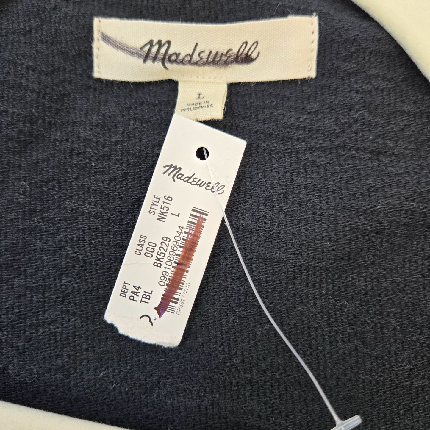 NWT Madewell Knit Tank Puff Texture Midi Dress Size Large