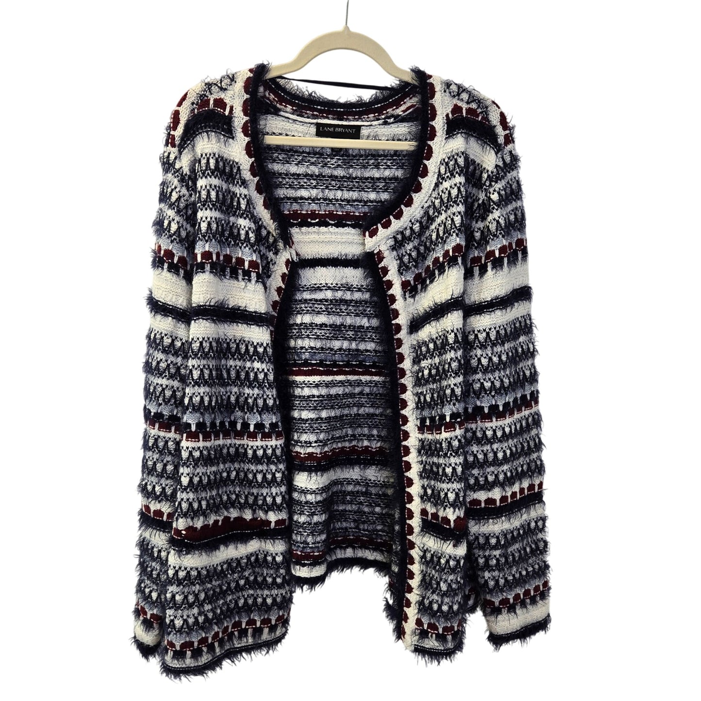 Lane Bryant Eyelash Detail Open Cardigan Sweater Size 18/20