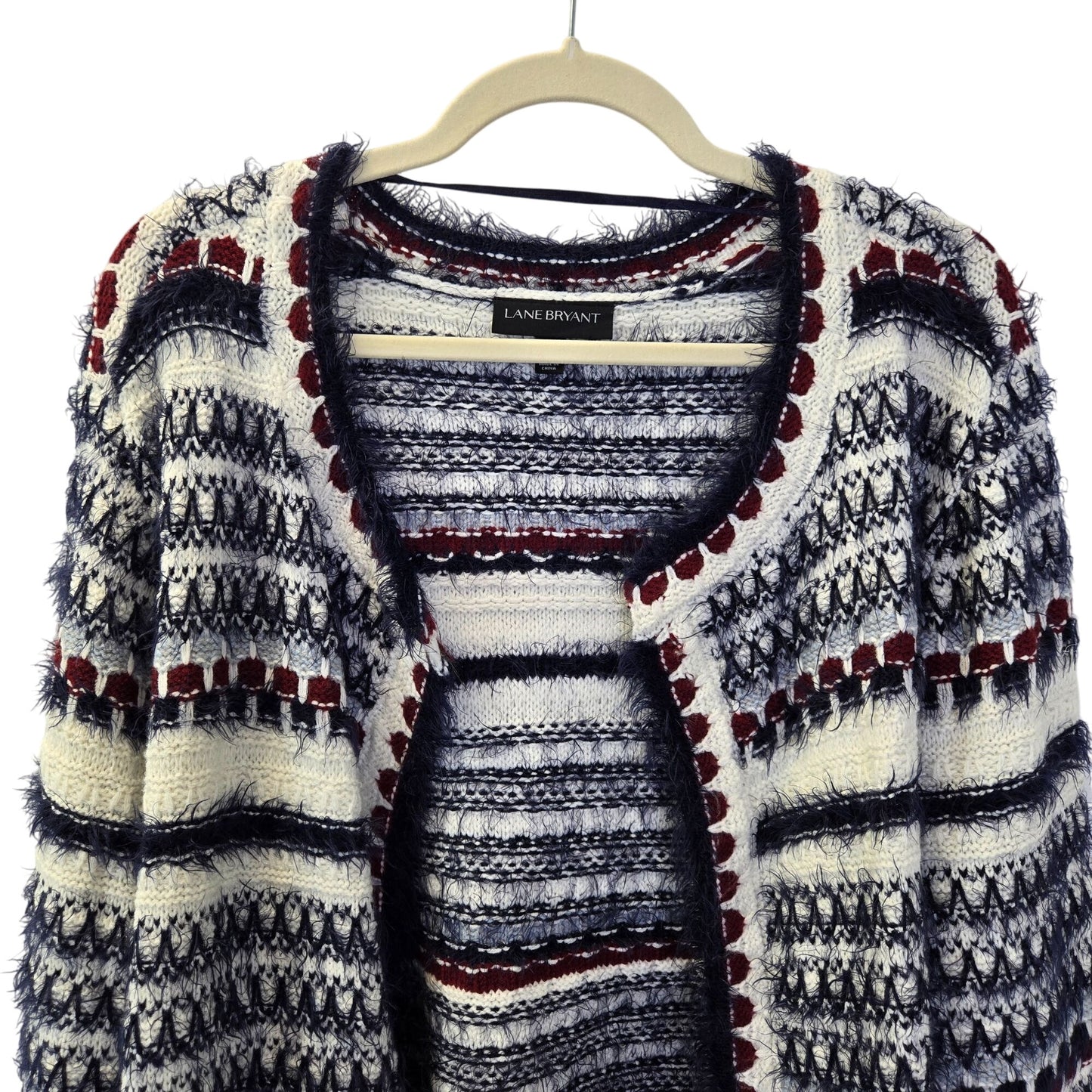 Lane Bryant Eyelash Detail Open Cardigan Sweater Size 18/20