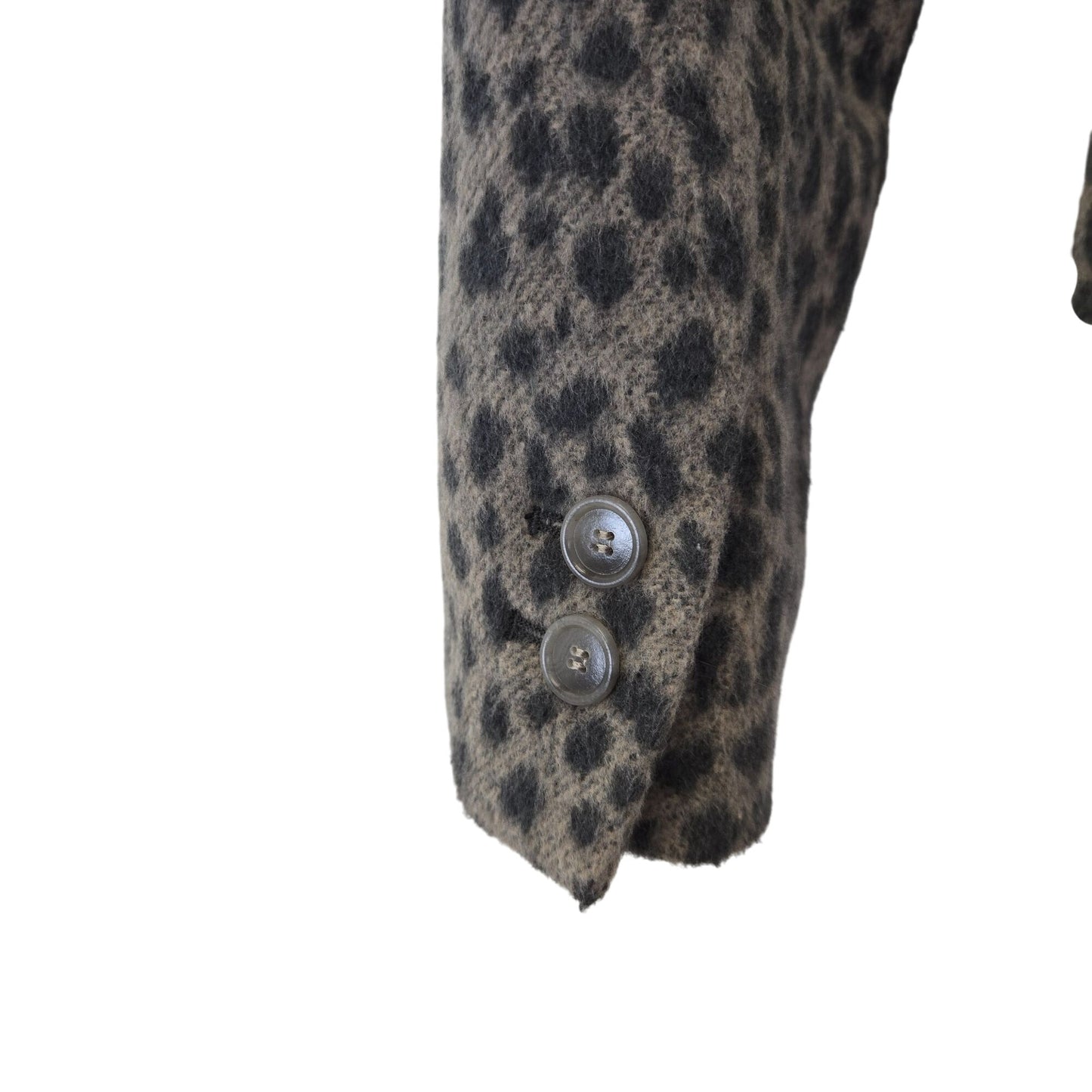 Loft Wool Blend Leopard Print One Button Blazer Jacket Size 2
