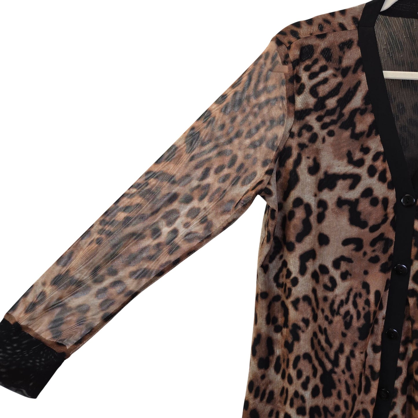 Chico's Leopard Print Button Down Blouse Size Chico's 1/Medium