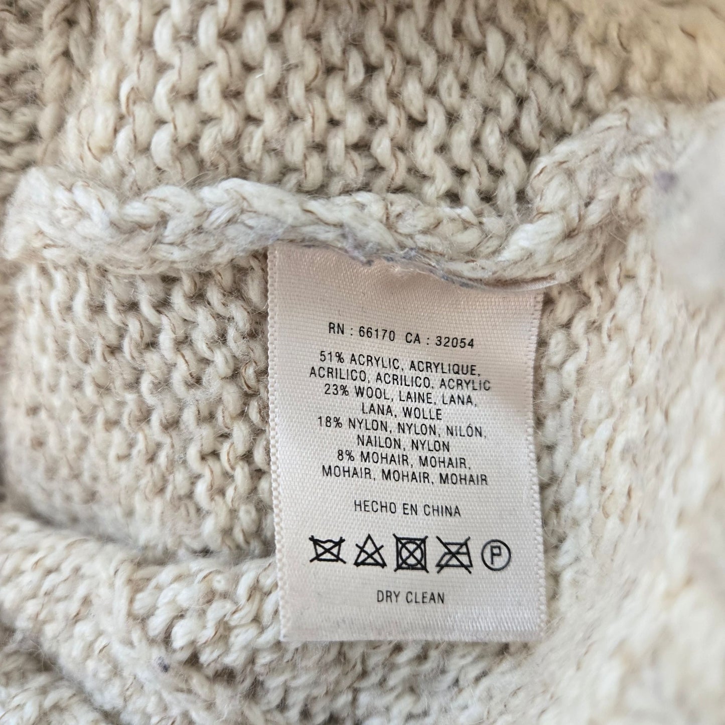 Anthropologie Guinevere Wool & Mohair Blend Pocket Sweater Size Medium