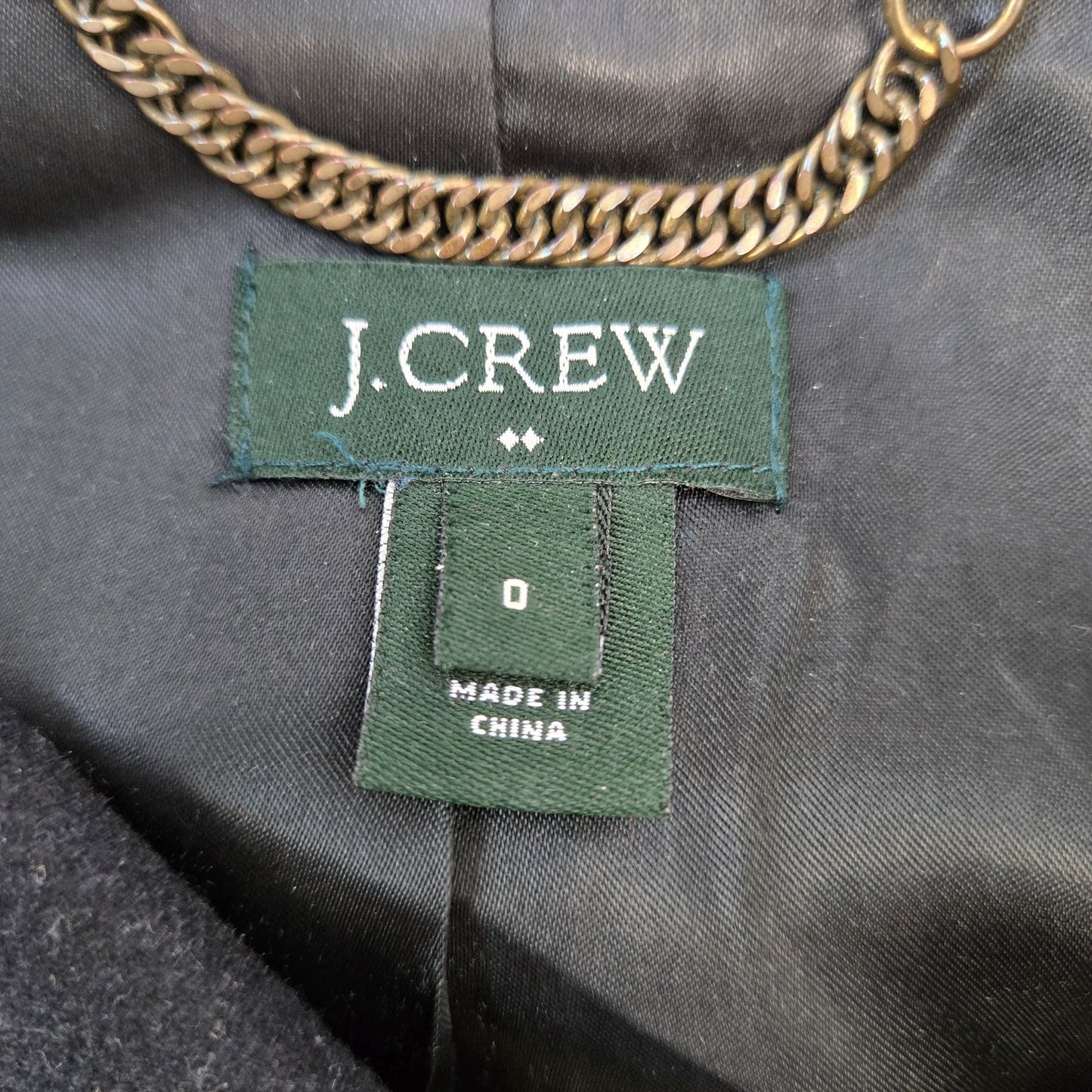 J. Crew Suiting Wool Blend Asymmetrical Zip Coat Size 0