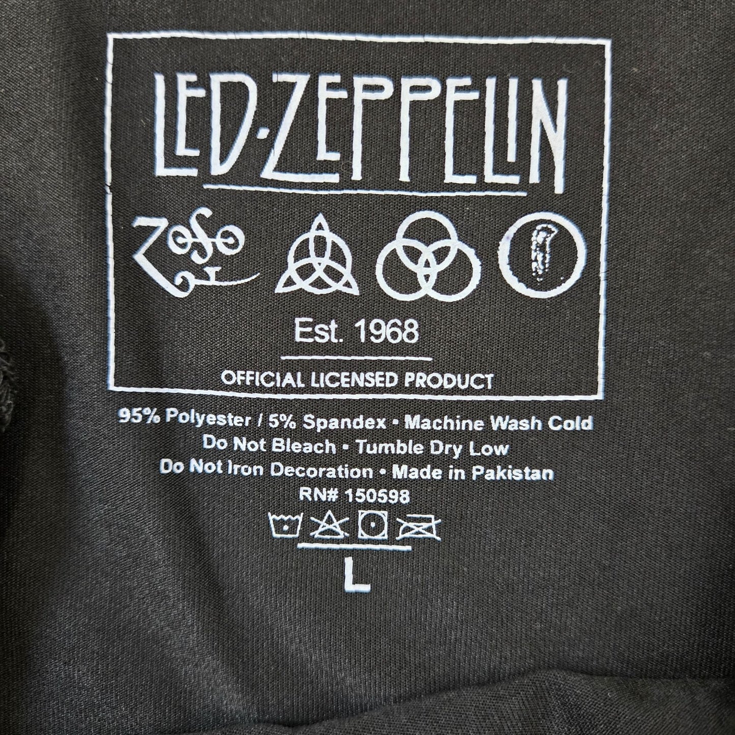 NWOT Led Zeppelin United States of America 1977 Licensed Graphic Bodysuit Size Large