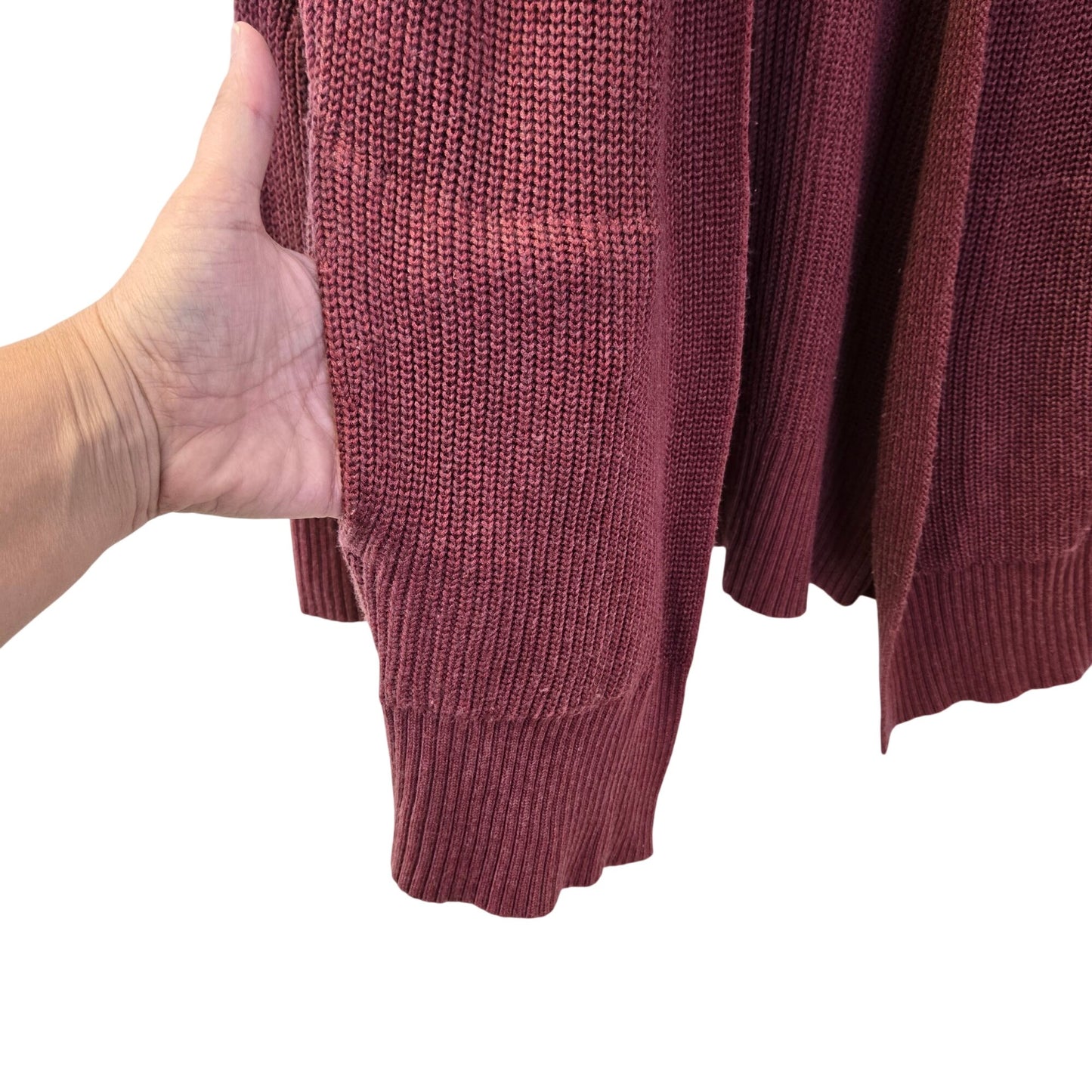 Lululemon Cashlu Cashmere Blend Thin Cable Knit Cardigan Sweater Wrap Size M/L