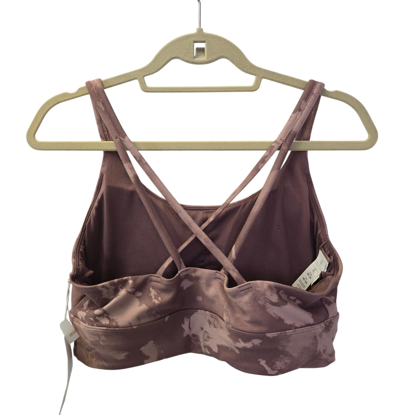 NWT Balance Collection Deuville Mauve Tie Dye Padded Sports Bra Size XL