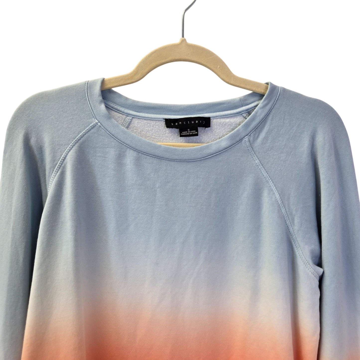 Sanctuary Happy Days Ombre Crewneck Sweatshirt Size Small