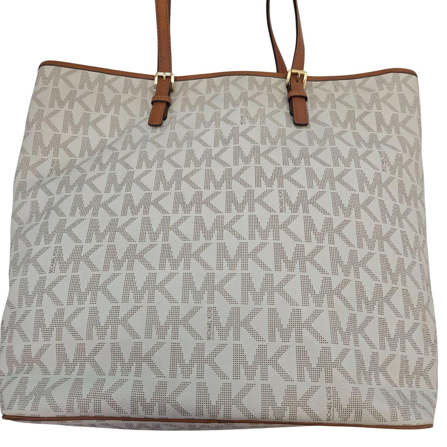 Michael Michael Kors Signature Logo Pebble Leather Laptop Tote Bag
