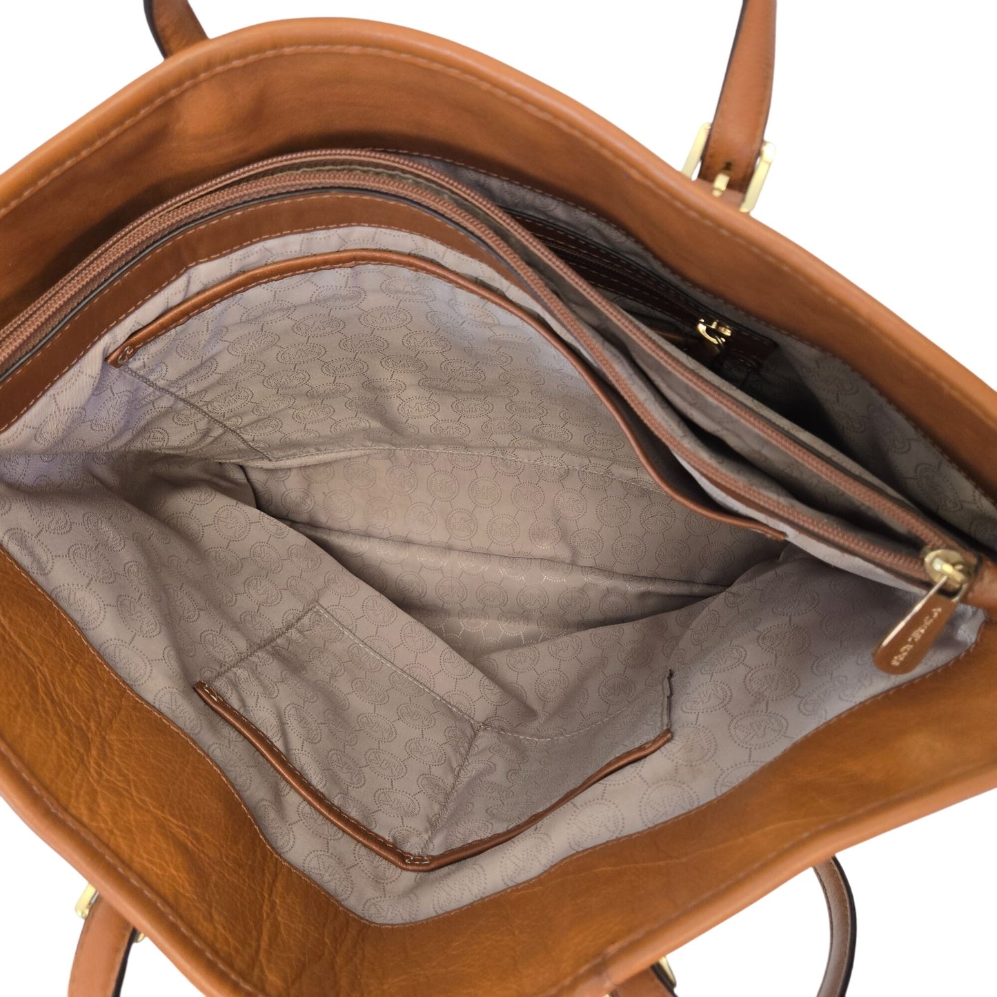 Michael Michael Kors Signature Logo Pebble Leather Laptop Tote Bag