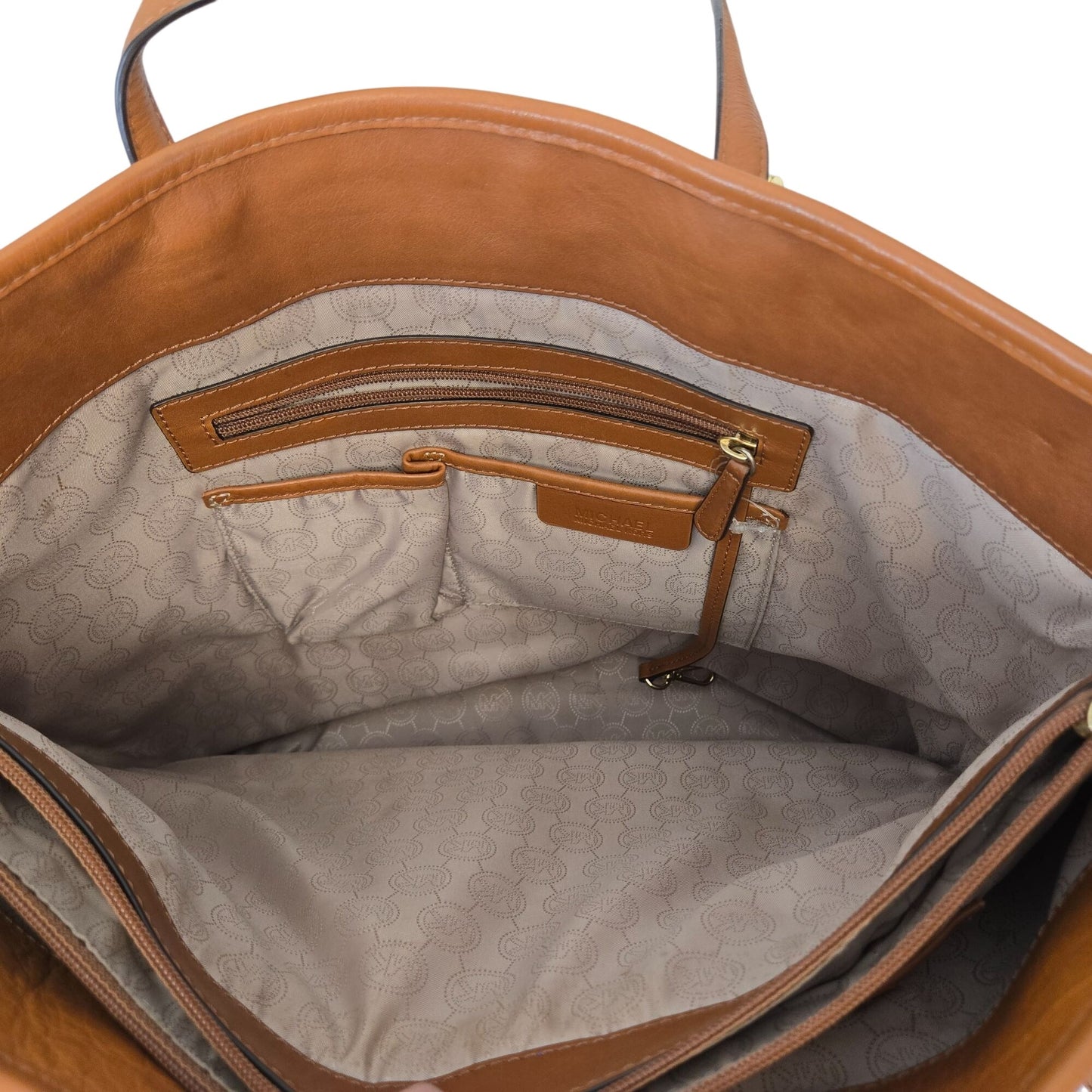 Michael Michael Kors Signature Logo Pebble Leather Laptop Tote Bag