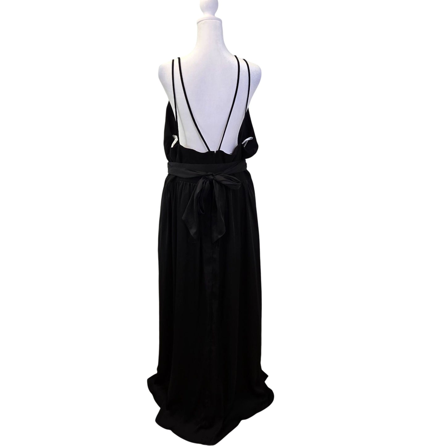 NWT DB Studio Celebrate Double Strap Mixed Media Formal Maxi Dress Size 24