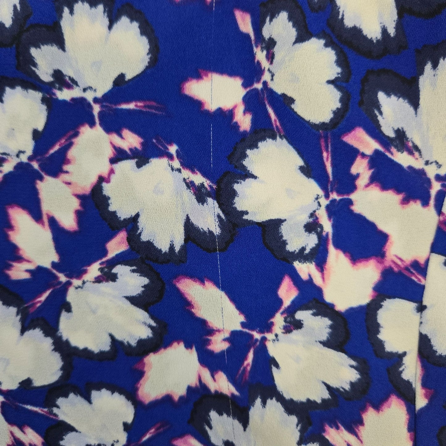 Banana Republic Factory Floral Ruffle Collar Button Down Blouse Size Medium Petite