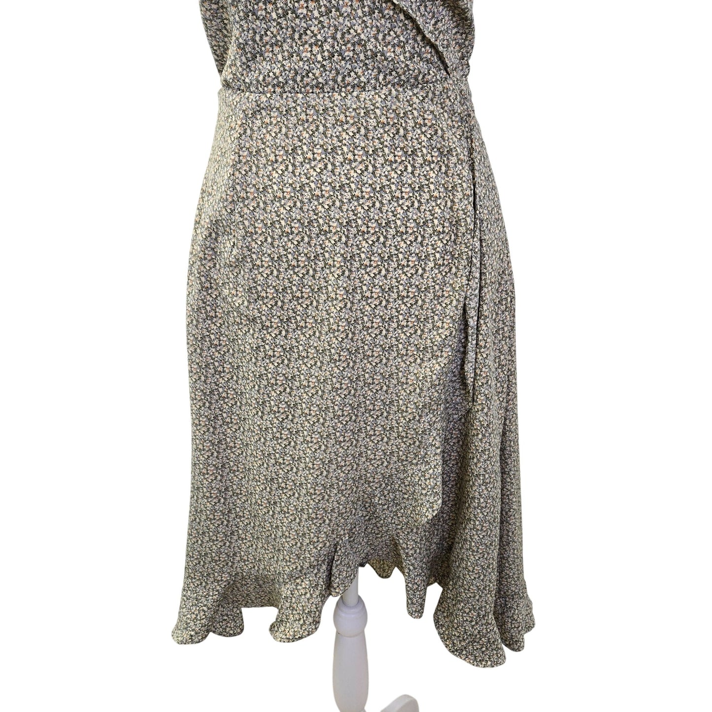NWT Mikarose The Mae Faux Wrap Ruffle Detail Boho Dress Size XS
