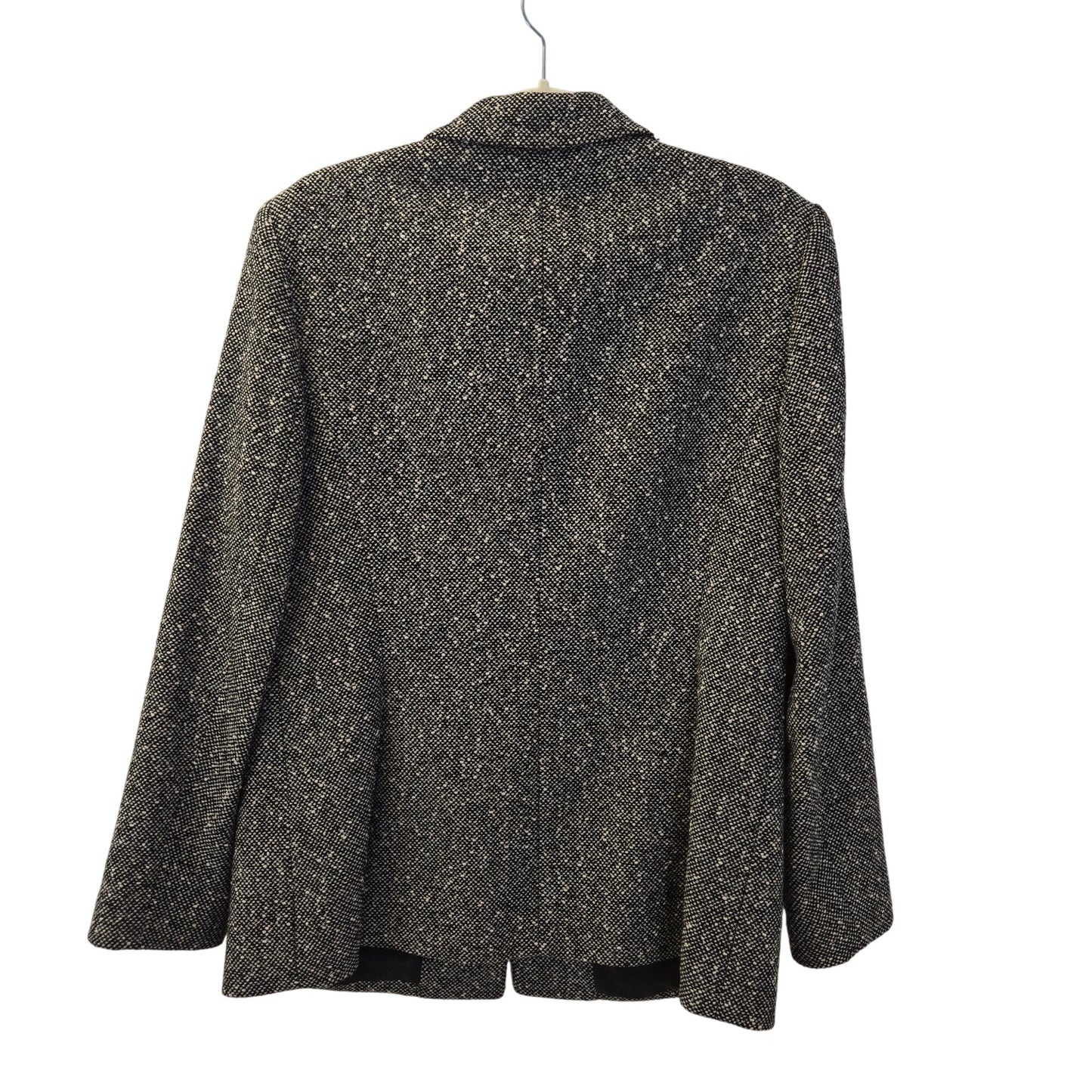 Talbots Wool Blend Tweed Longline Blazer Jacket Size 14