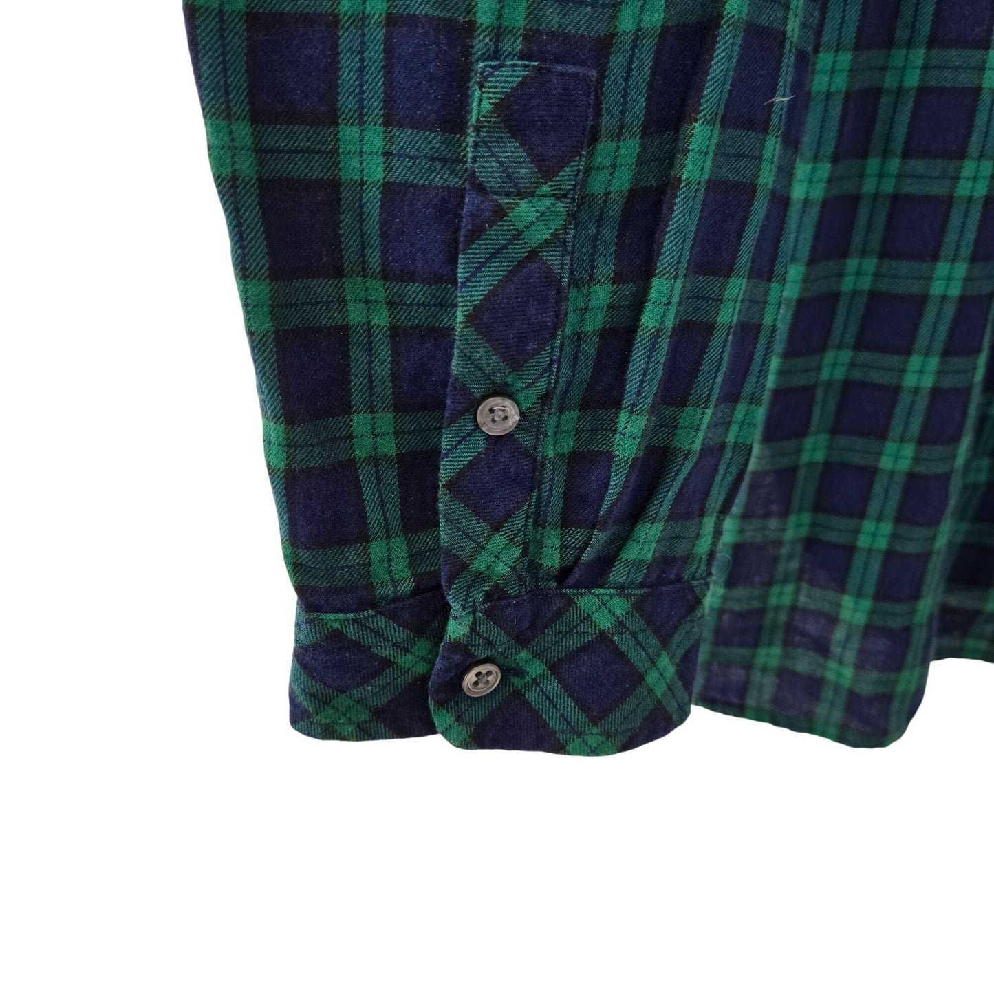 Talbots Scotch Plaid 1/2 Button Down Popover Top Size Large