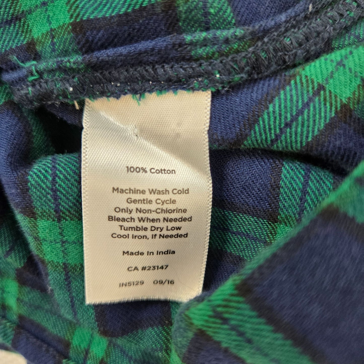 Talbots Scotch Plaid 1/2 Button Down Popover Top Size Large