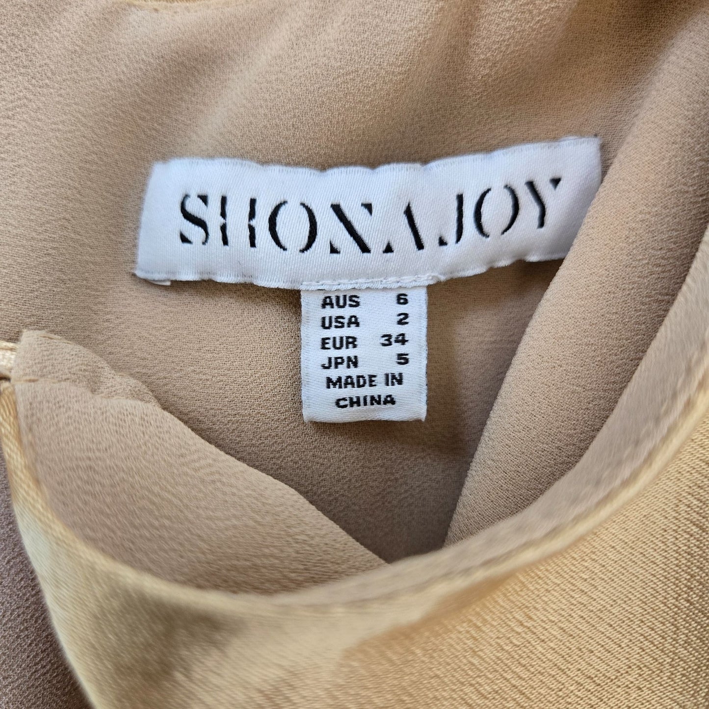 Shona Joy Felicity Long Sleeve Cut Out Mini Dress Size 2