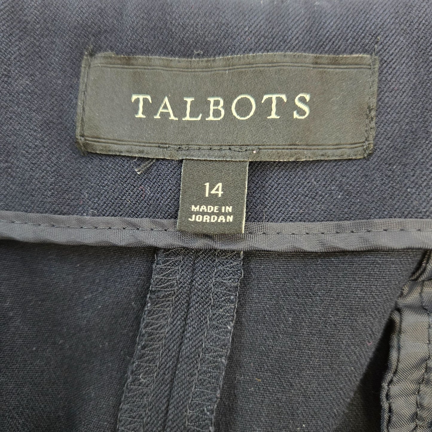 Talbots Side Zip Flat Front Crop Trouser Pants Size 14
