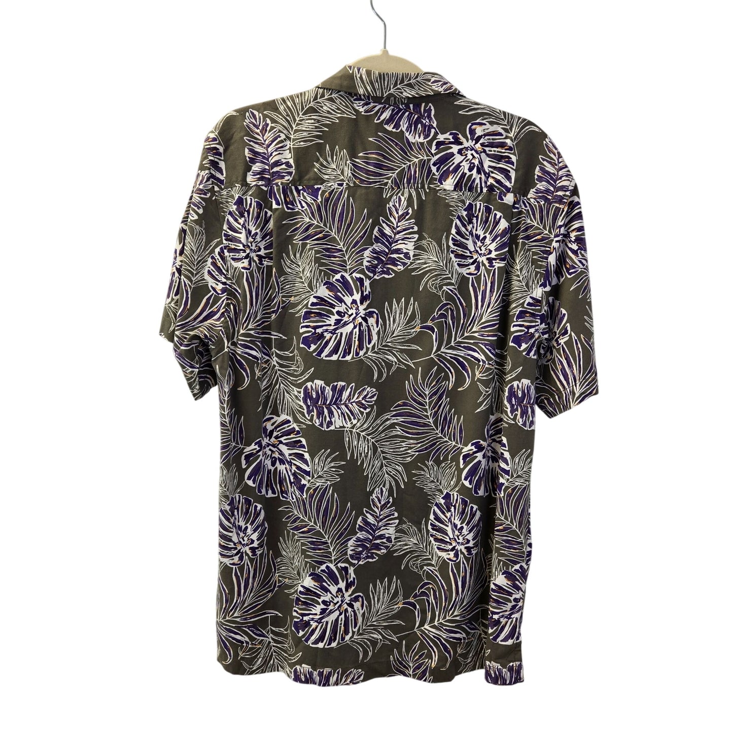 Tommy Bahama Silk Blend Tropical Print Button Down Shirt Size Medium