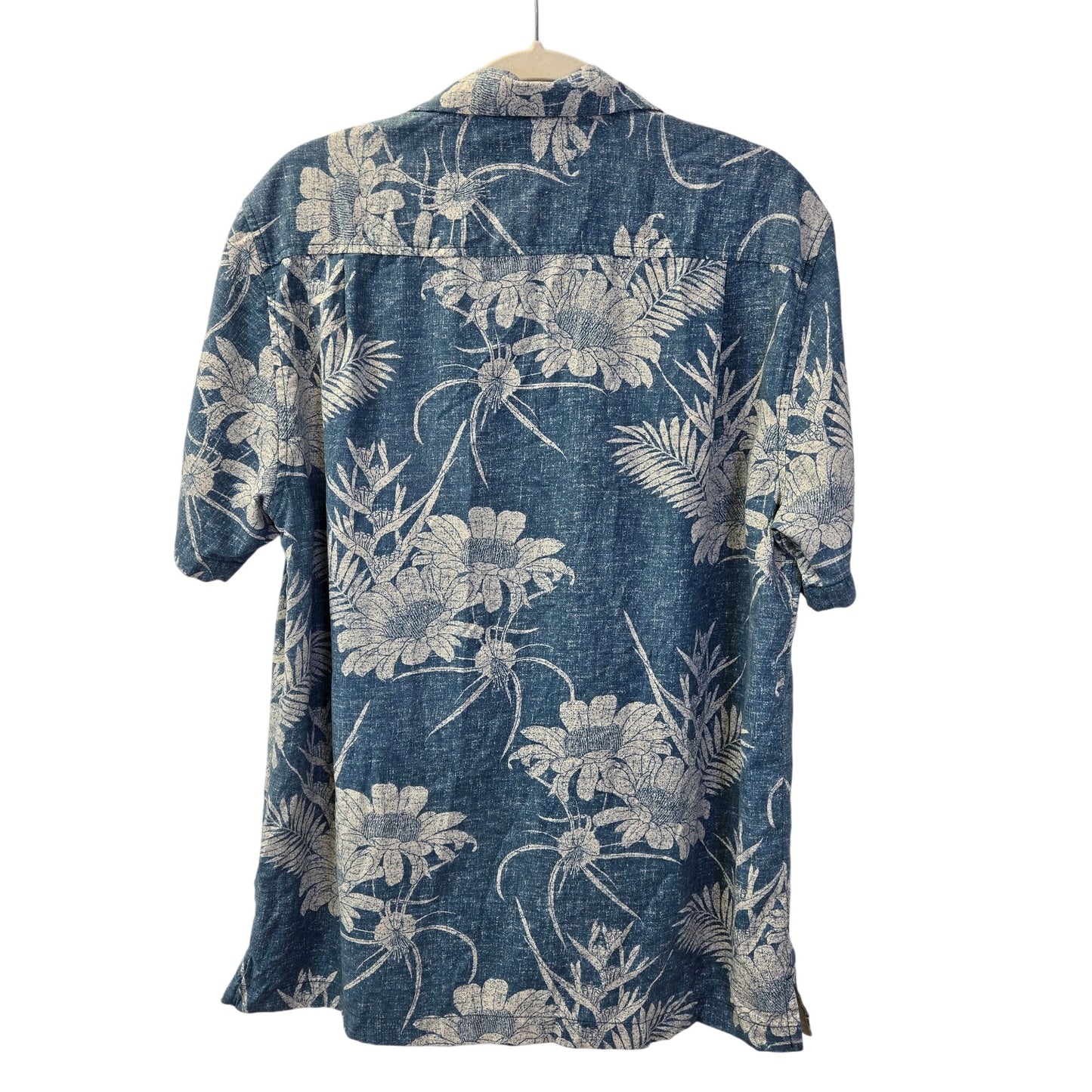 Tommy Bahama Silk Blend Tropical Print Button Down Shirt Size Medium