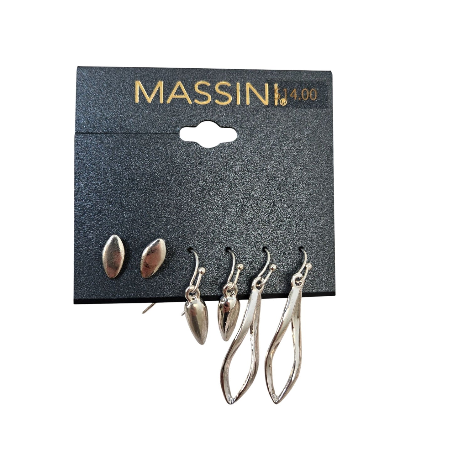 NWT New Directions, Bay Studio and Massini Bundle of 5 Sets Silver Tone Earrings
