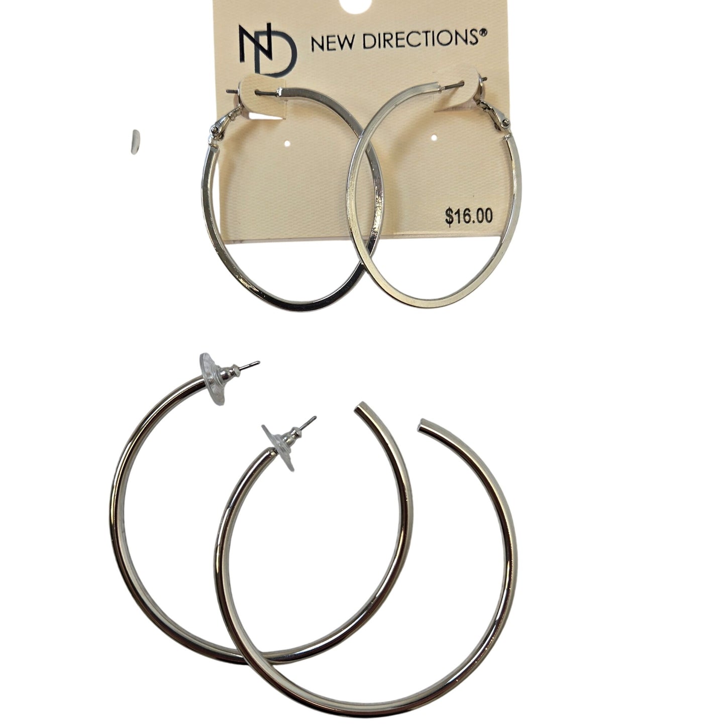 NWT New Directions, Bay Studio and Massini Bundle of 5 Sets Silver Tone Earrings