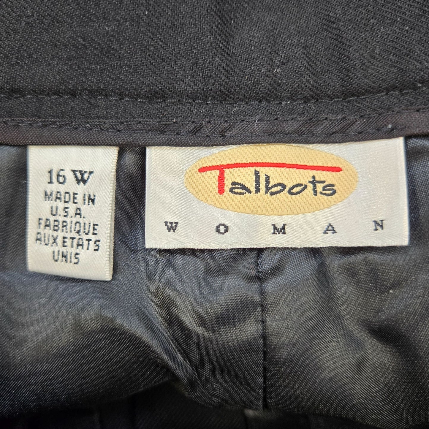 Talbots Woman 100% Wool Tapered Leg Trouser Pants Size 16W