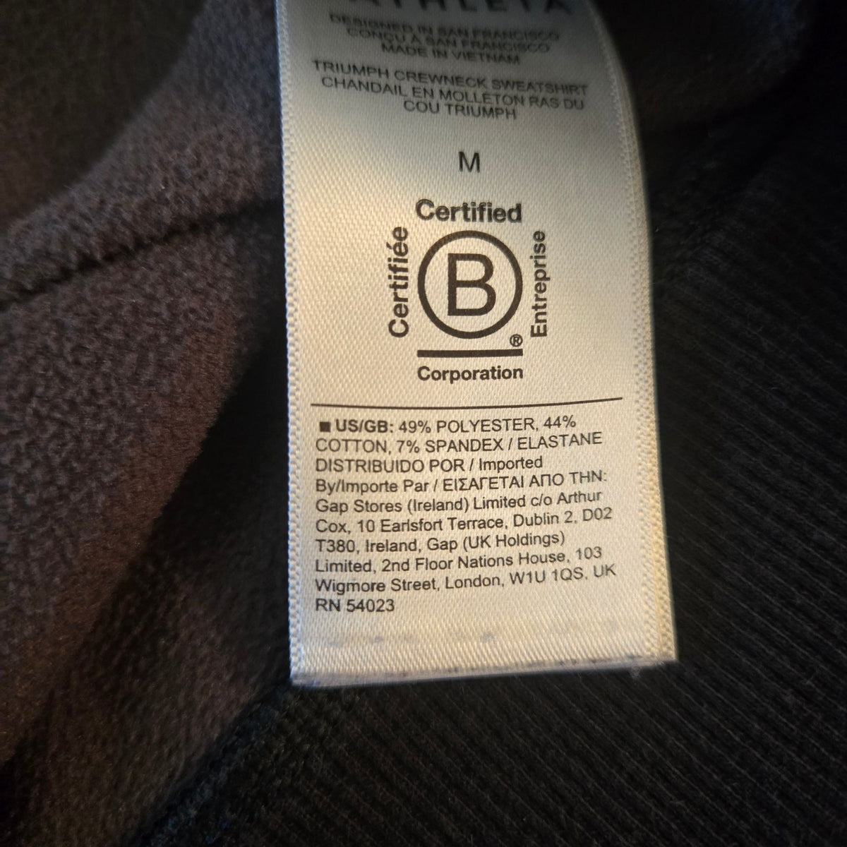 Athleta Triumph Camo Crewneck Sweatshirt with Zip Pockets Size Medium