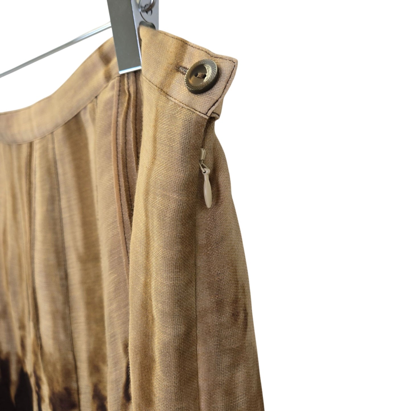 Jones New York Linen & Silk Blend Tie Dye Midi Skirt Size 12