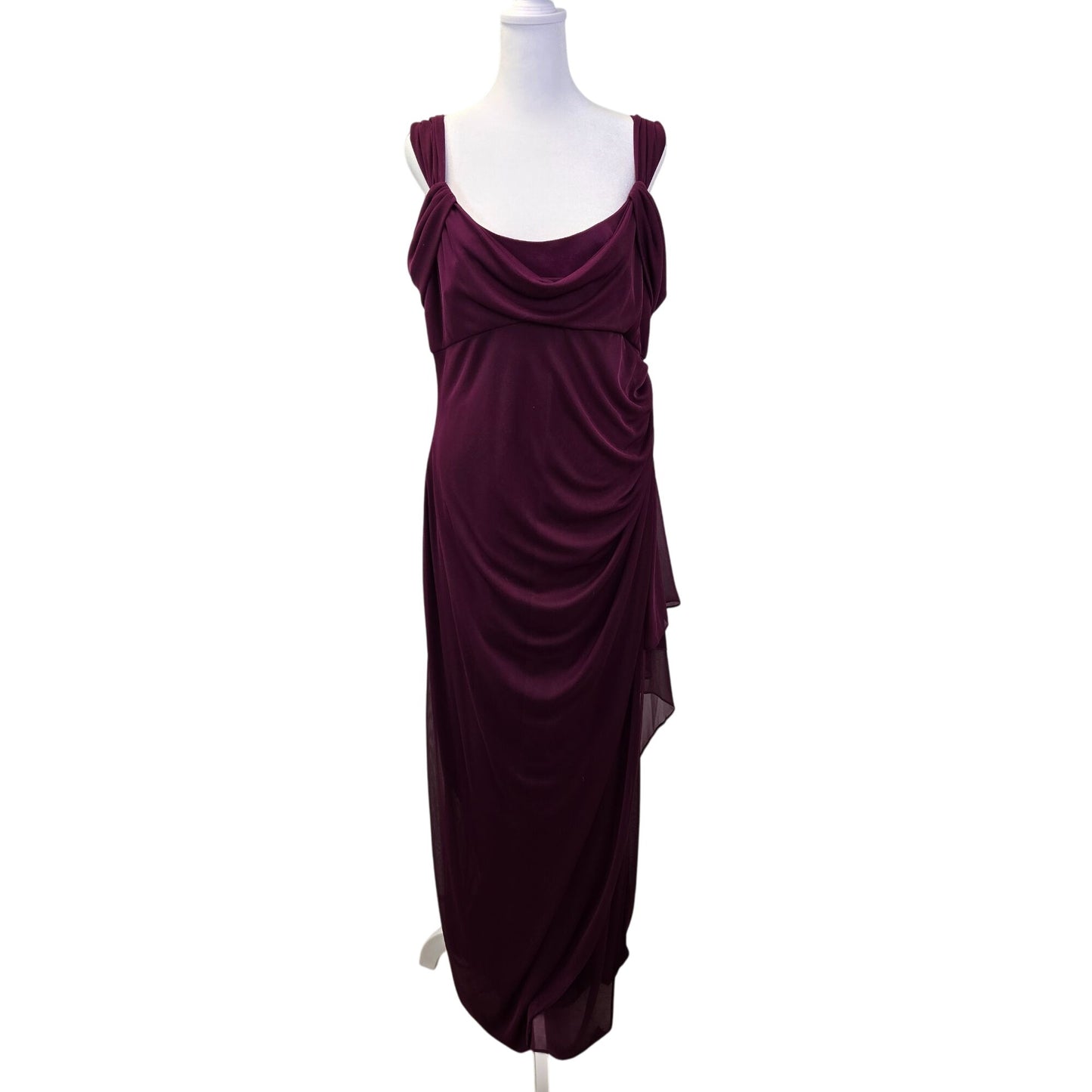 Alex Evenings Flutter Sleeve Side Ruched Special Occasion Dress Size 12