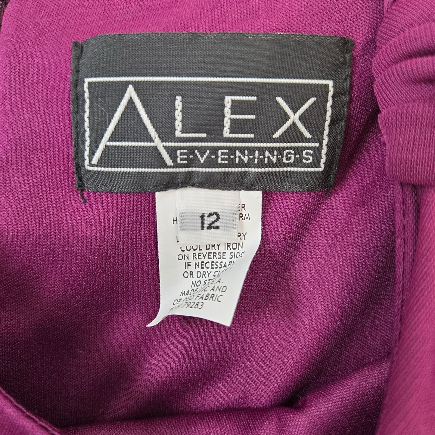 Alex Evenings Flutter Sleeve Side Ruched Special Occasion Dress Size 12