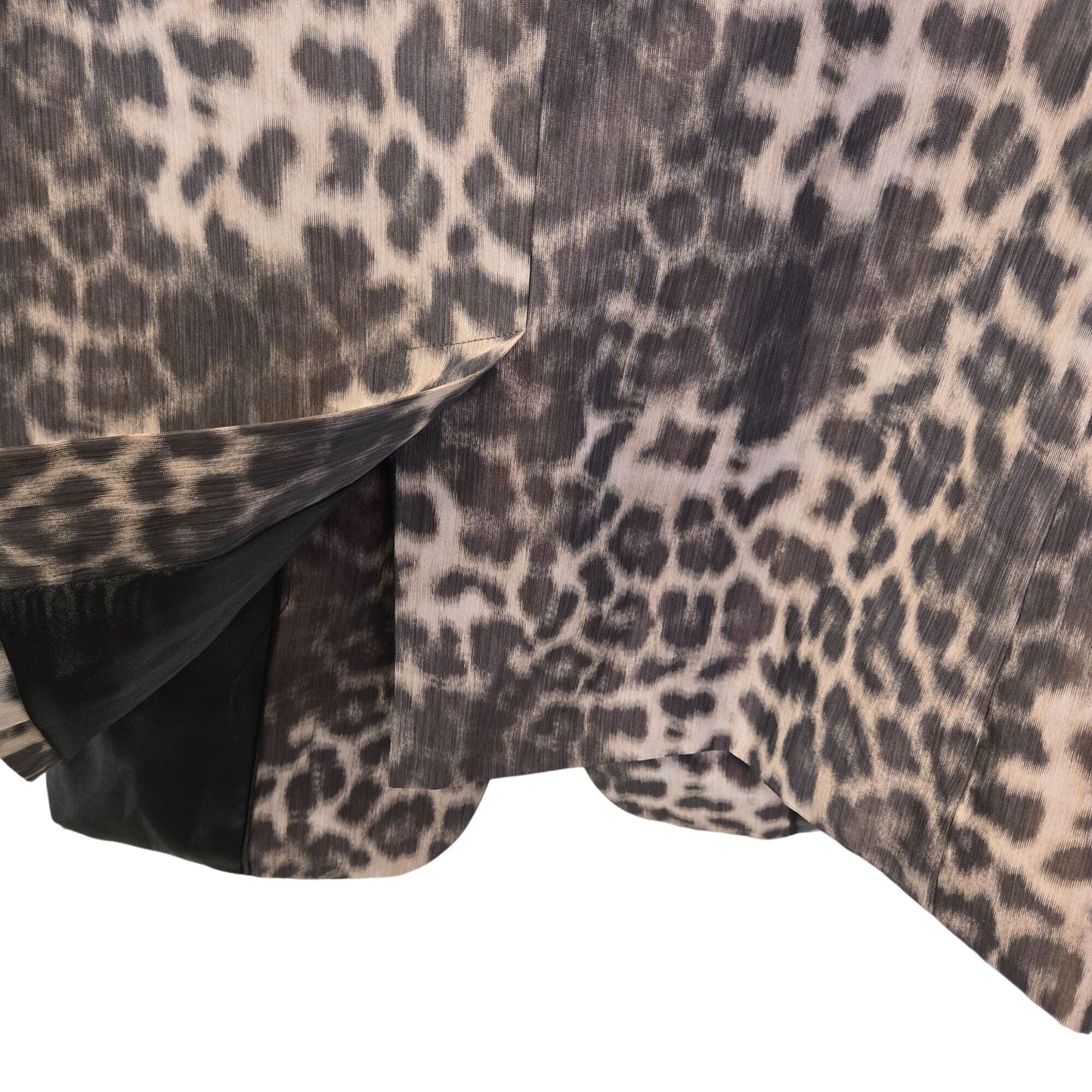 NWT Calvin Klein Leopard Print Ruched Sleeve One Button Jacket Size 2XL