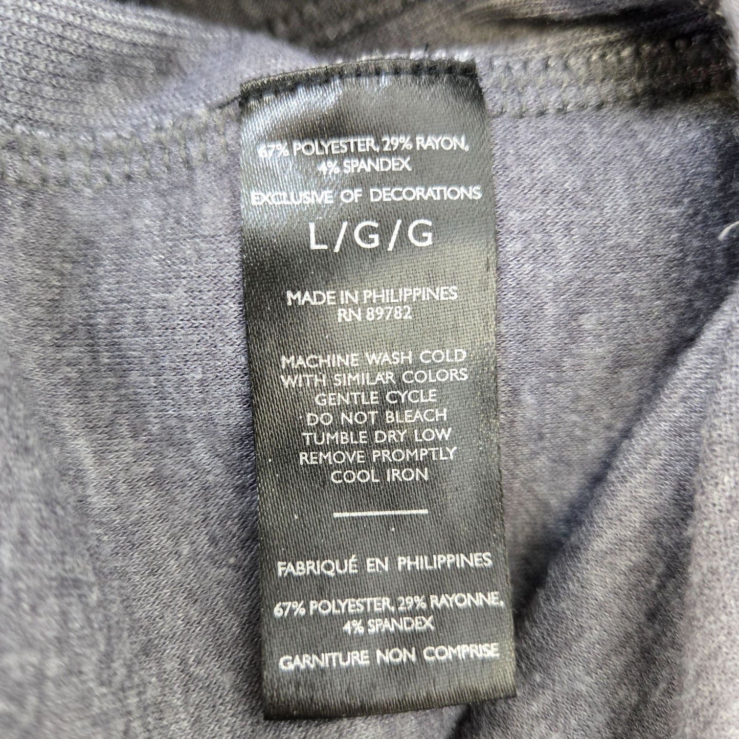 Natori V-Neck Sweatshirt Maxi Sleepwear Dress Size Large