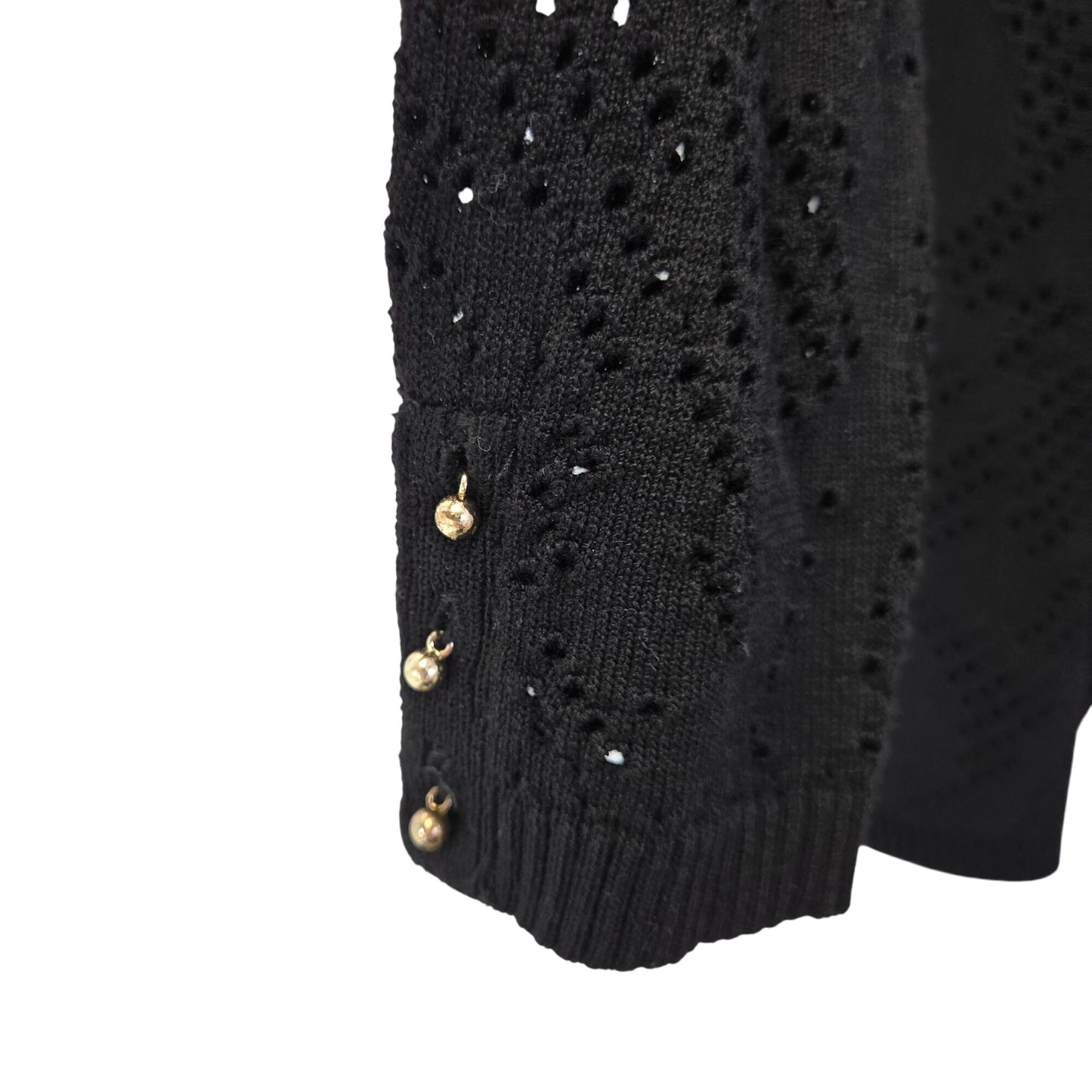 White House Black Market Open Crochet Knit Cardigan Sweater Size XS