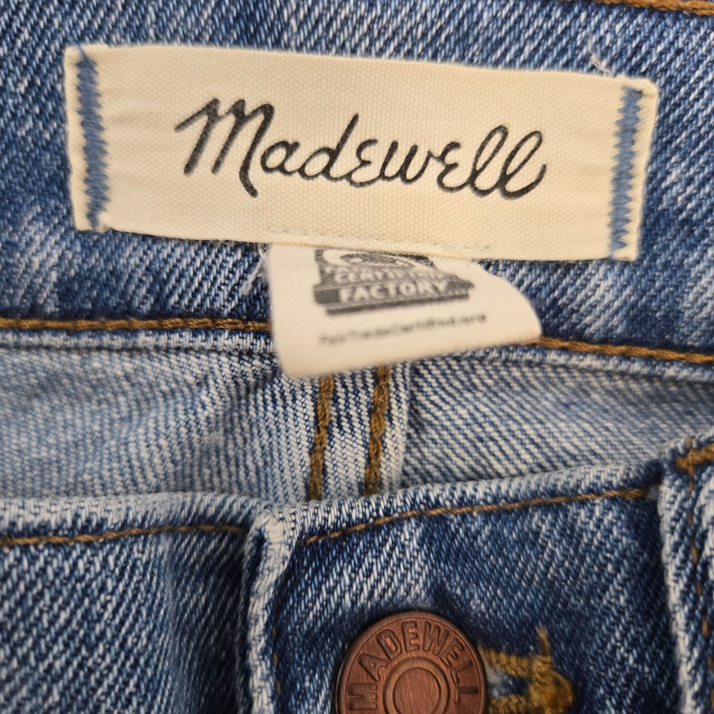 Madewell The Perfect Vintage Straight Distressed Jeans Size 25 Petite