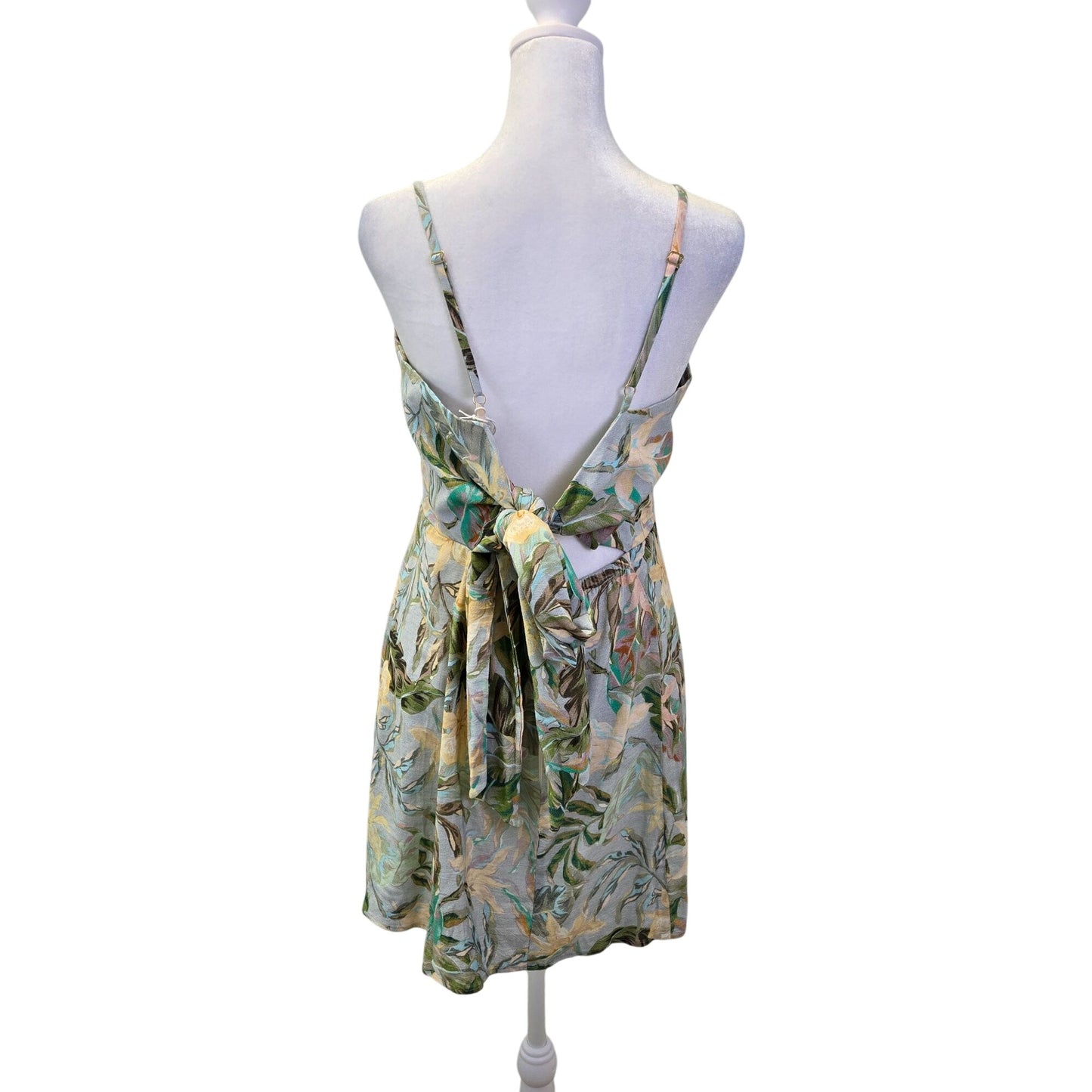 NWT Show Me Your MuMu Floral Lauren Tie Mini Dress Size Large