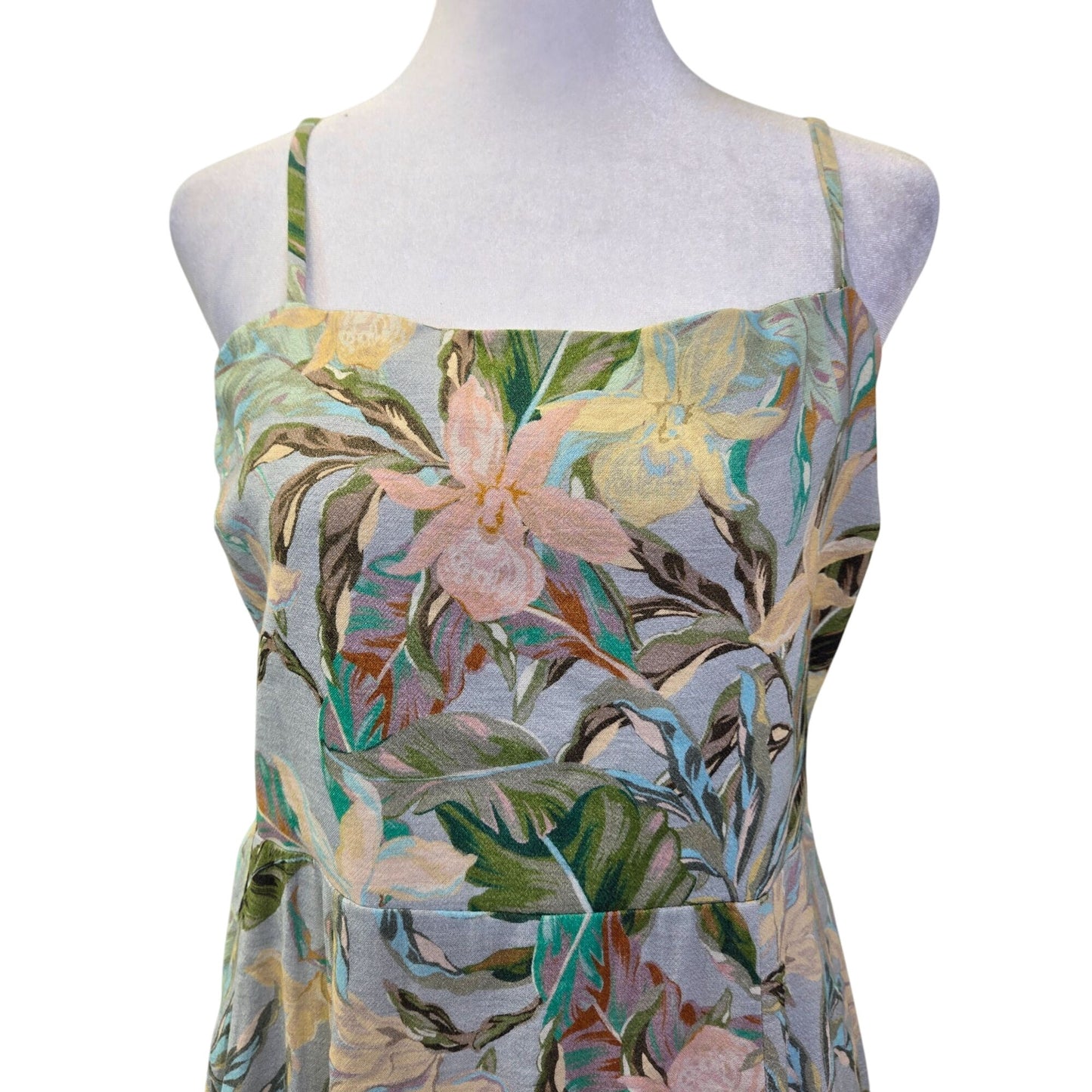 NWT Show Me Your MuMu Floral Lauren Tie Mini Dress Size Large