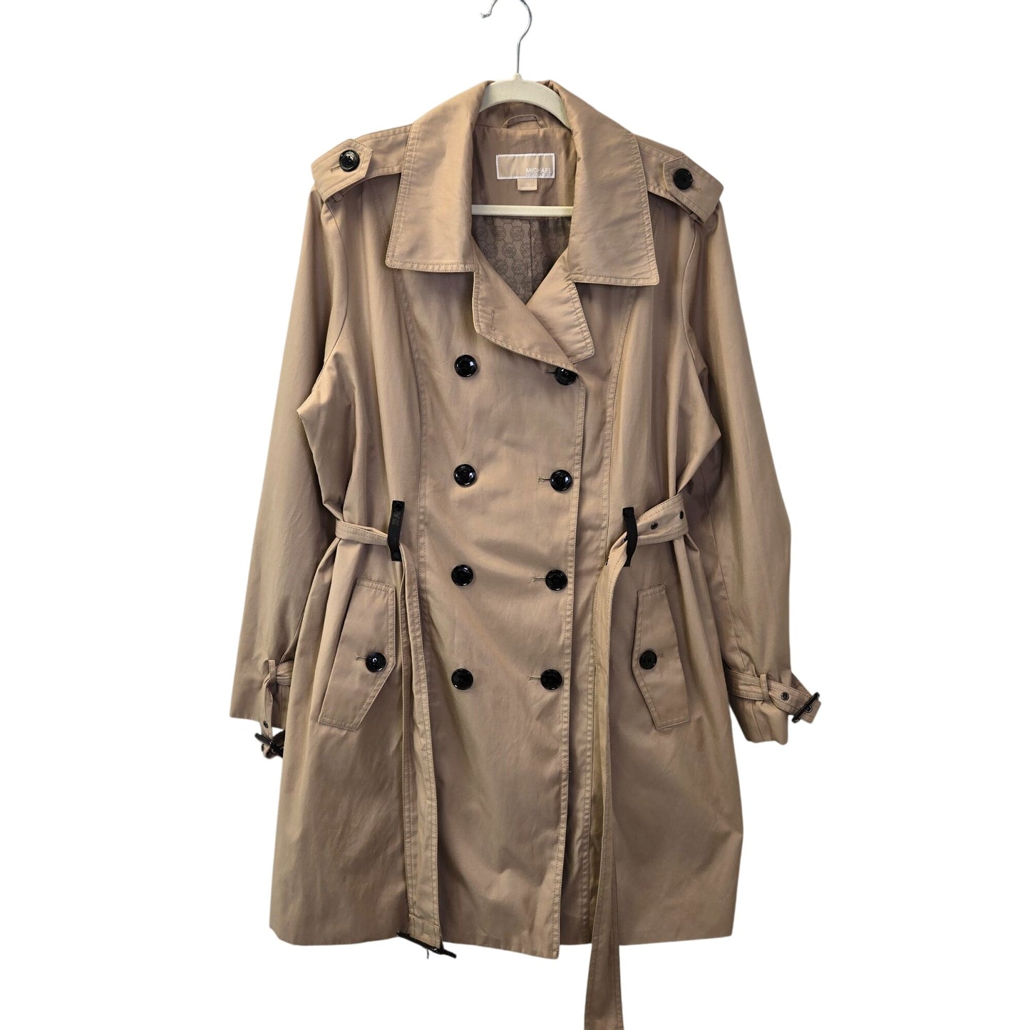 Michael Michael Kors Belted Double-Breasted Trench Coat Size XXL