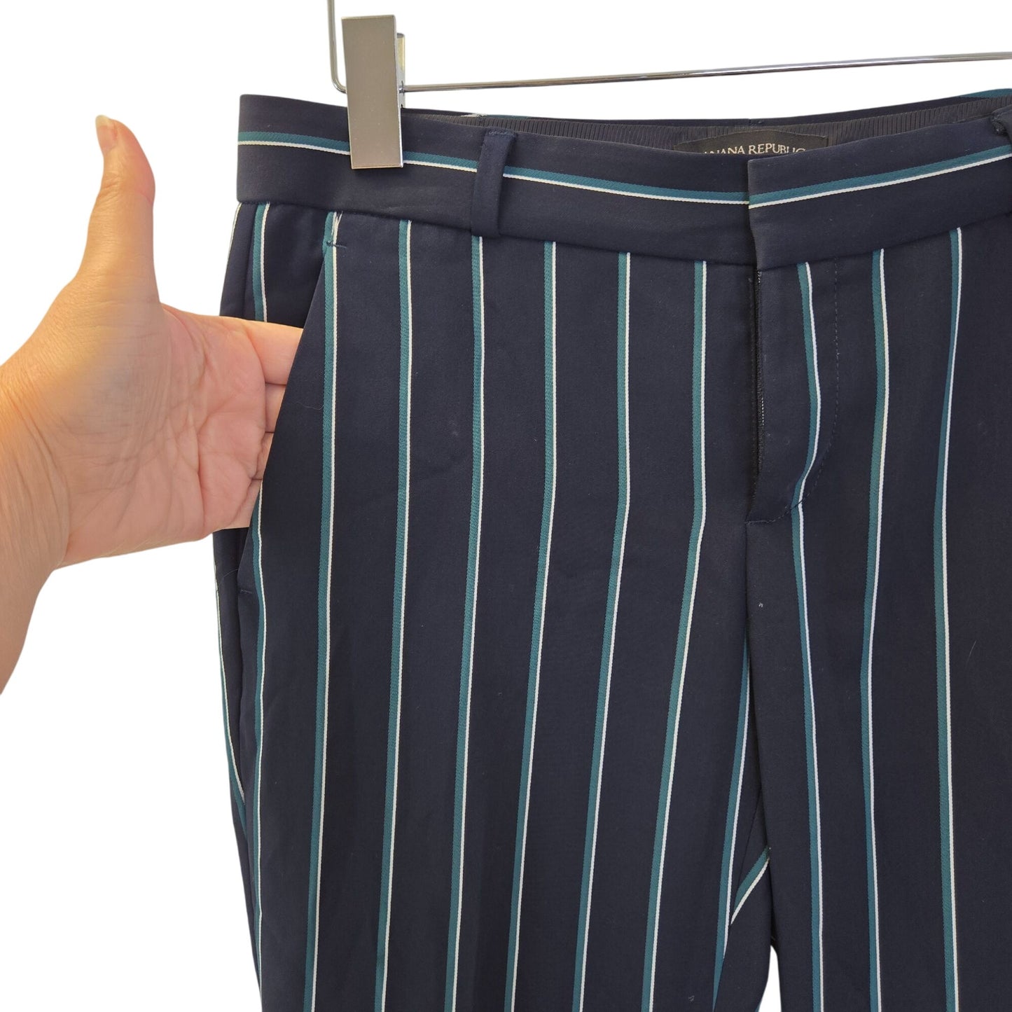 Banana Republic Avery Fit Striped Trouser Pants Size 2