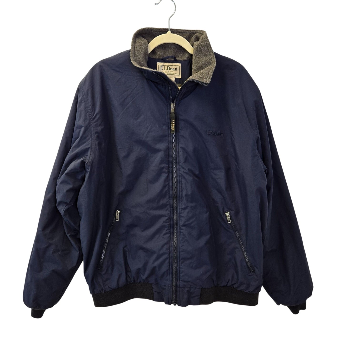 L.L. Bean Fleece Lined Warm Up Bomber Jacket Size Large