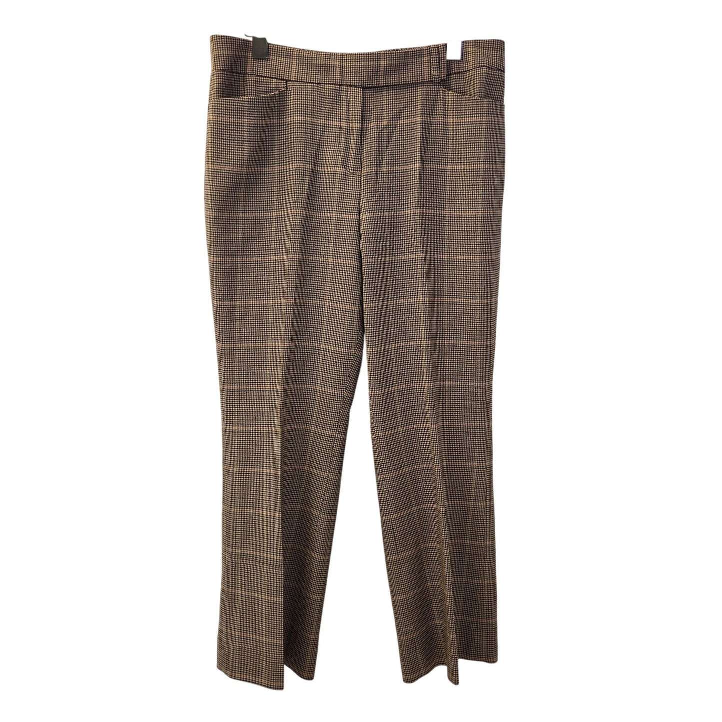 Talbots Signature Flare Wool Glen Plaid Crop Trouser Pants Size 10