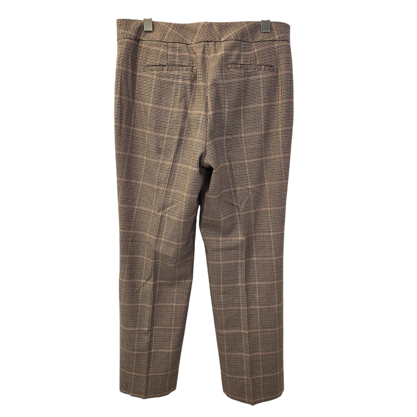 Talbots Signature Flare Wool Glen Plaid Crop Trouser Pants Size 10