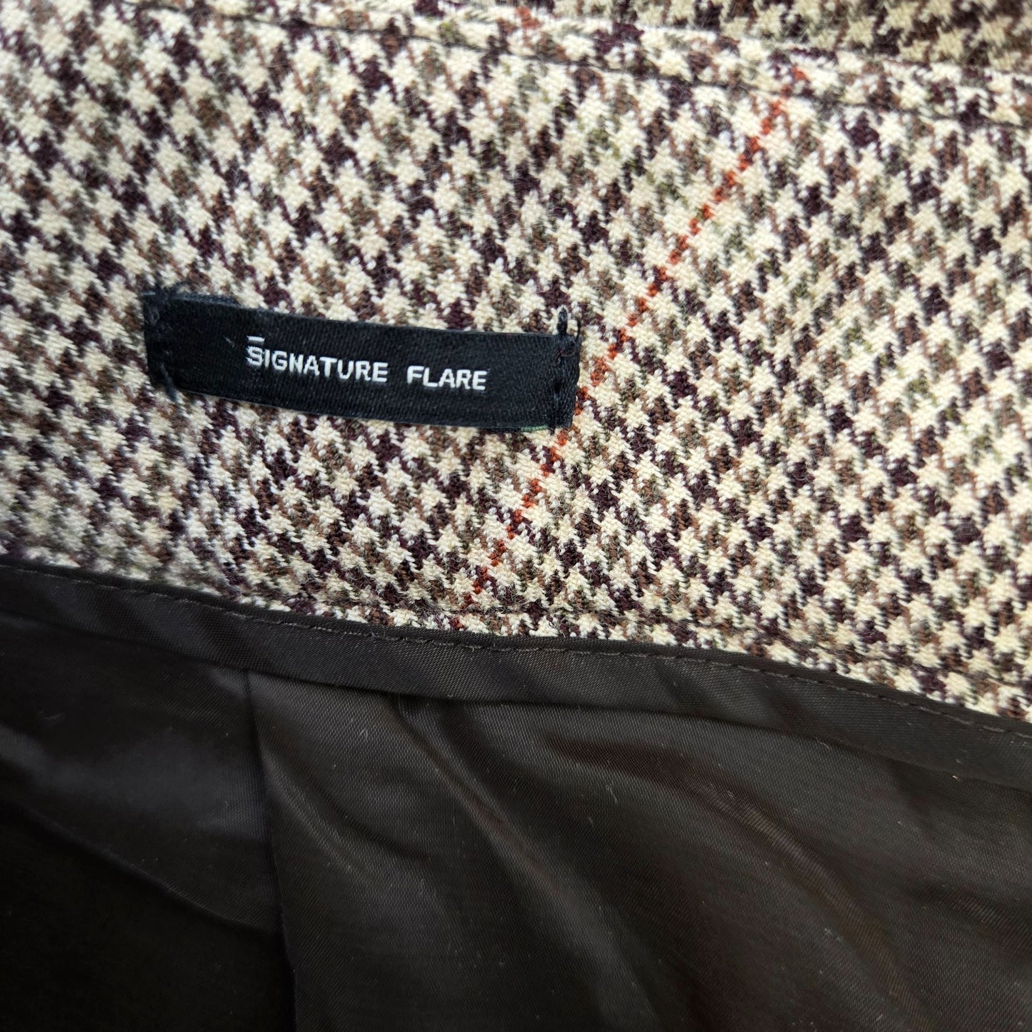 Talbots Signature Flare Wool Glen Plaid Crop Trouser Pants Size 10