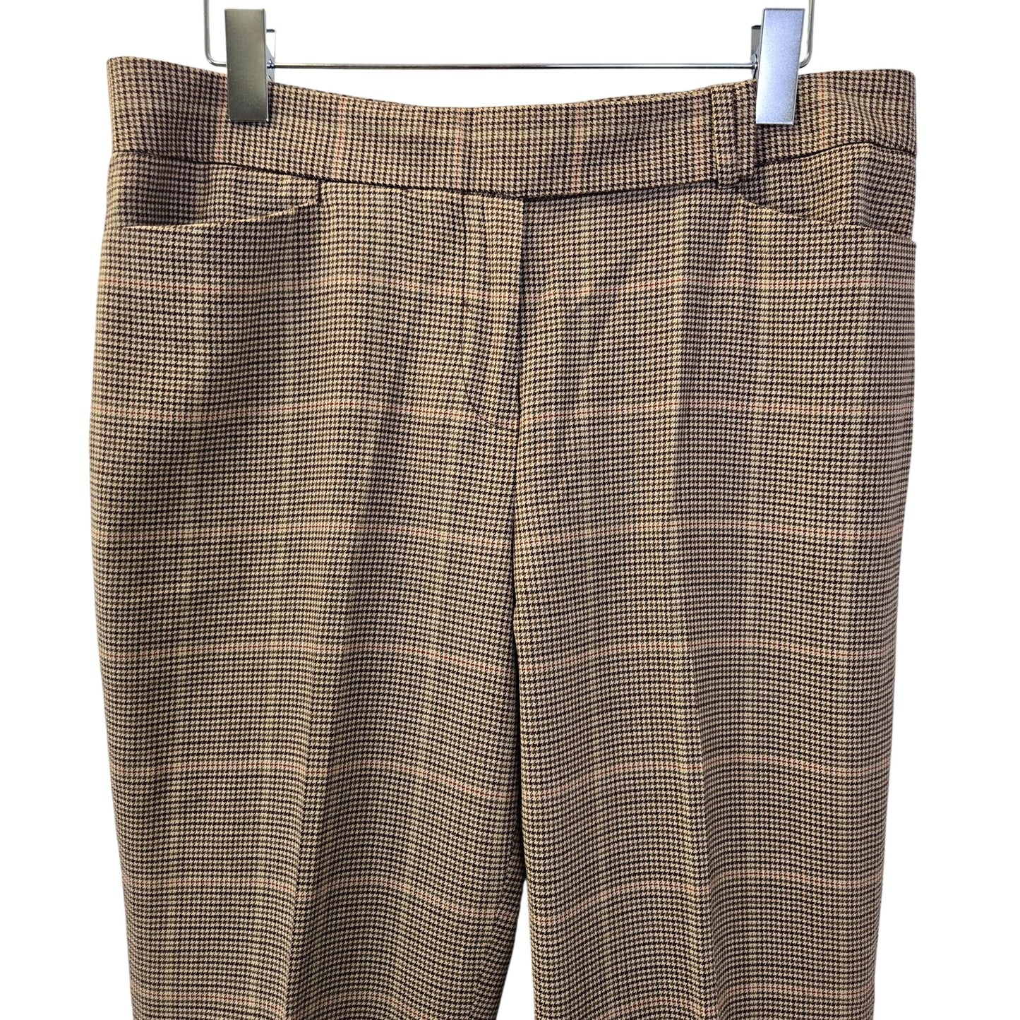 Talbots Signature Flare Wool Glen Plaid Crop Trouser Pants Size 10