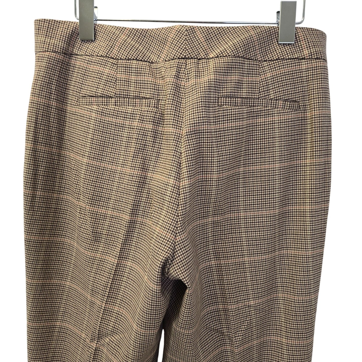 Talbots Signature Flare Wool Glen Plaid Crop Trouser Pants Size 10