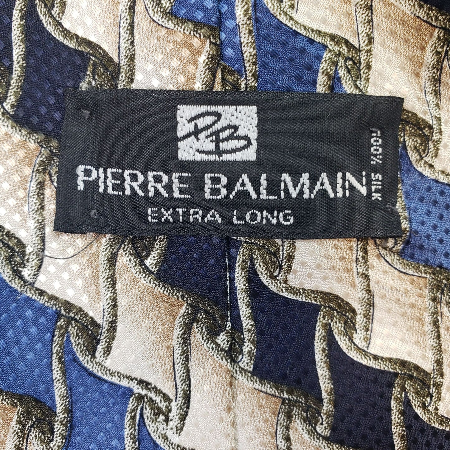Pierre Balmain 100% Silk Tie Extra Long