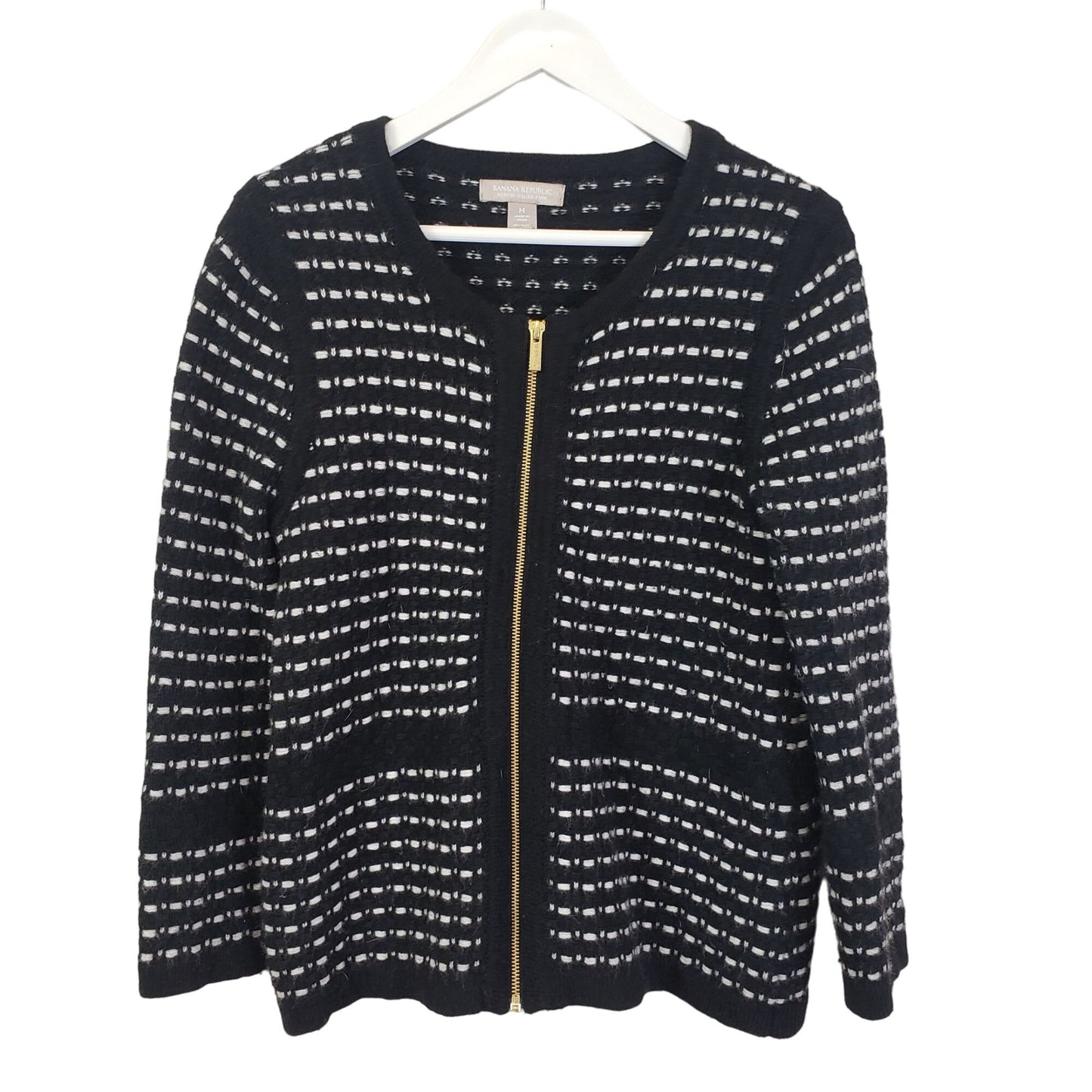 Banana Republic Wool & Cashmere Blend Full Zip Cardigan Sweater Size Medium